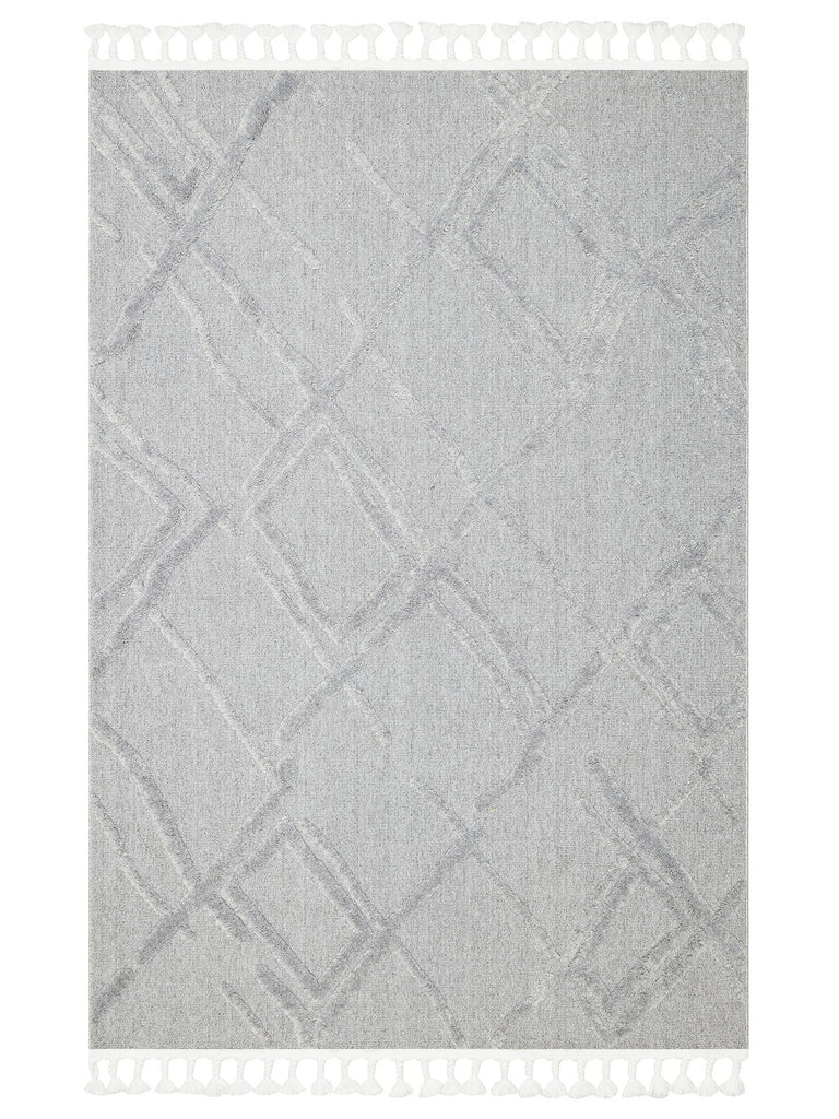 Tabasco Series Ethnic Patterned Living Room Hallway Modern Scandinavian Rug 03 GREY