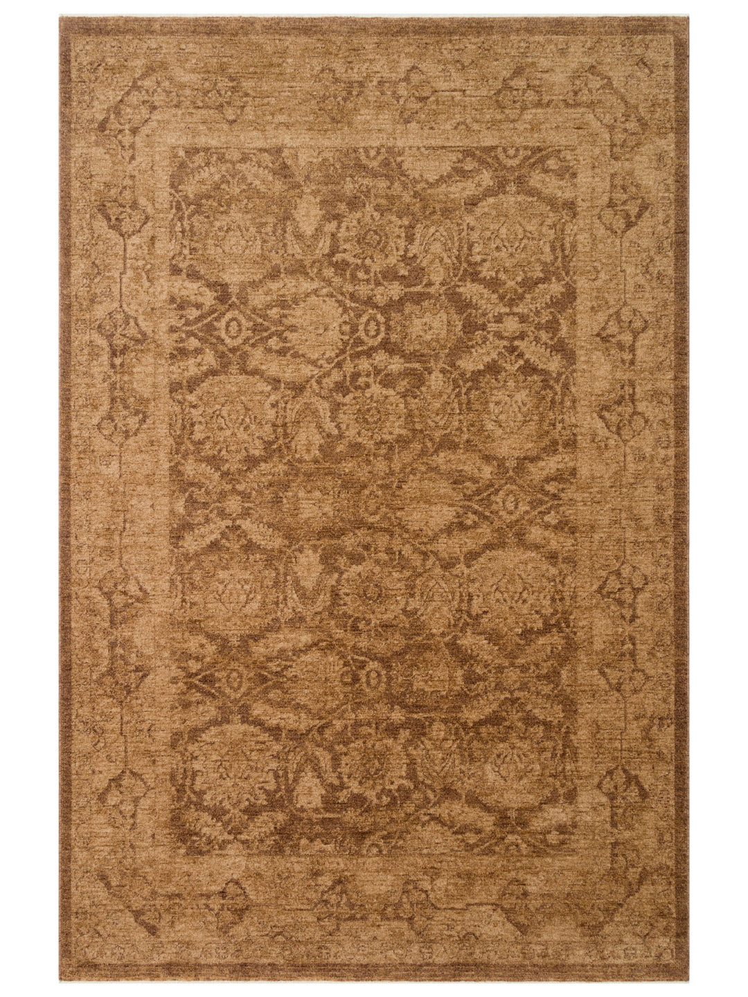 Tabriz Series Vintage Patterned Modern Soft Textured Carpet 01 BEIGE