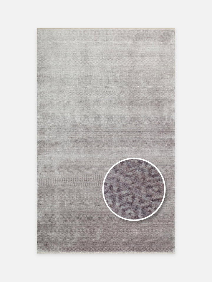 Çırağan %100 Naturel Özel Işıltılı El Emeği ile Özel Tezgahlarda Üretilen TENCEL™ Uşak Halısı 08GREY - Carpetdocia - kusbakisi