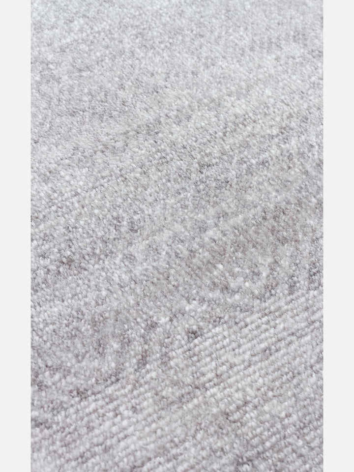 Çırağan %100 Naturel Özel Işıltılı El Emeği ile Özel Tezgahlarda Üretilen TENCEL™ Uşak Halısı 08GREY - Carpetdocia