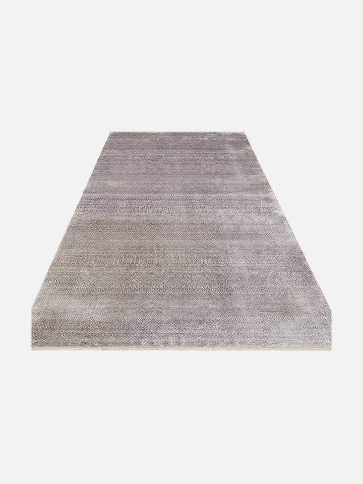 Çırağan %100 Naturel Özel Işıltılı El Emeği ile Özel Tezgahlarda Üretilen TENCEL™ Uşak Halısı 08GREY - Carpetdocia