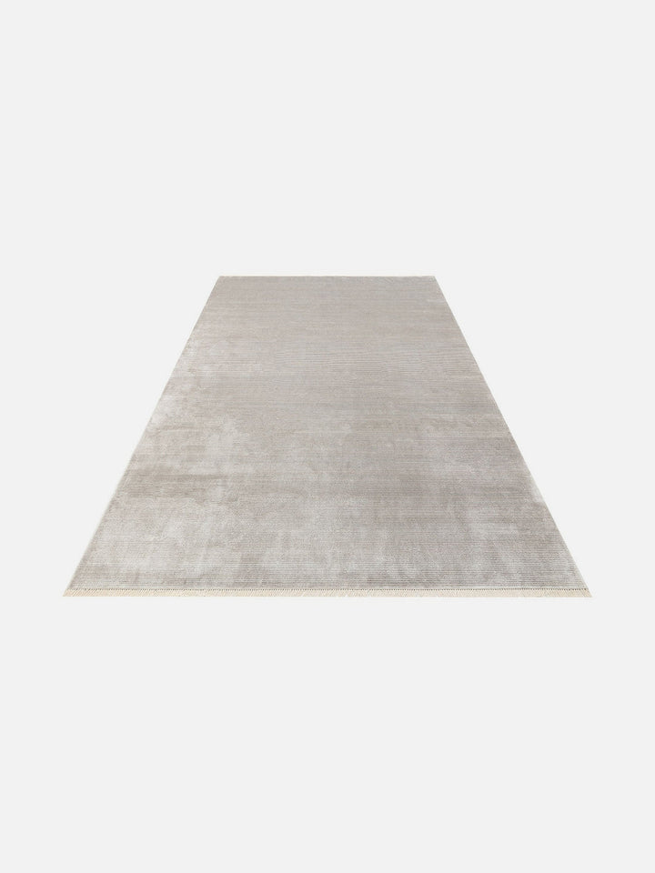 Montenegro Viskon Karışımlı Sade Desenli Sık Dokuma Oturma Odası Salon Koridor Modern Halı 01 GREY - Carpetdocia