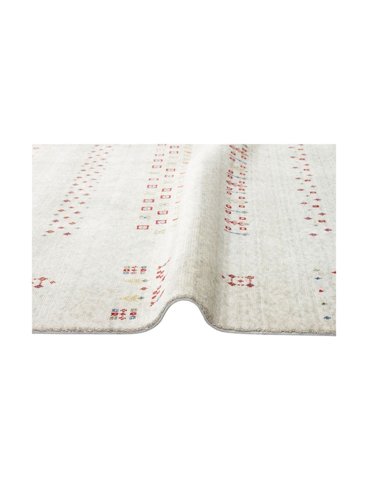 Oushak Carnaval %100 natürlich, leicht zu reinigen, handgefertigter TENCEL™ moderner Uşak-Teppich 06 BEIGE