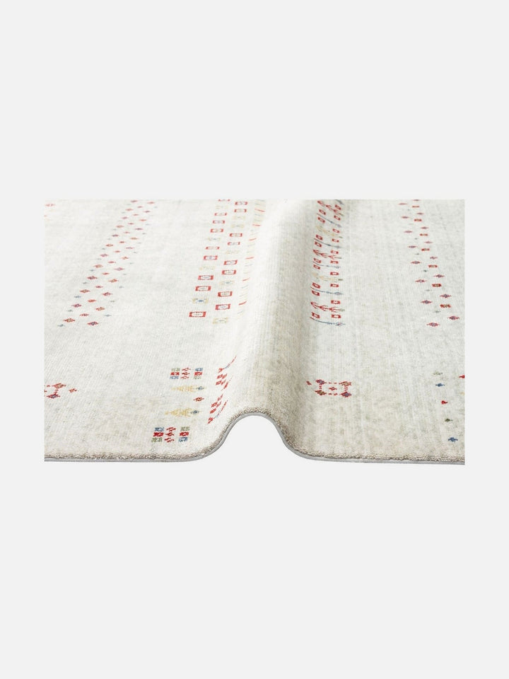 Oushak Carnaval %100 Naturel Kolay Temizlenir El Emeğiyle Üretilen TENCEL™ Modern Uşak Halısı 06 BEIGE - Carpetdocia