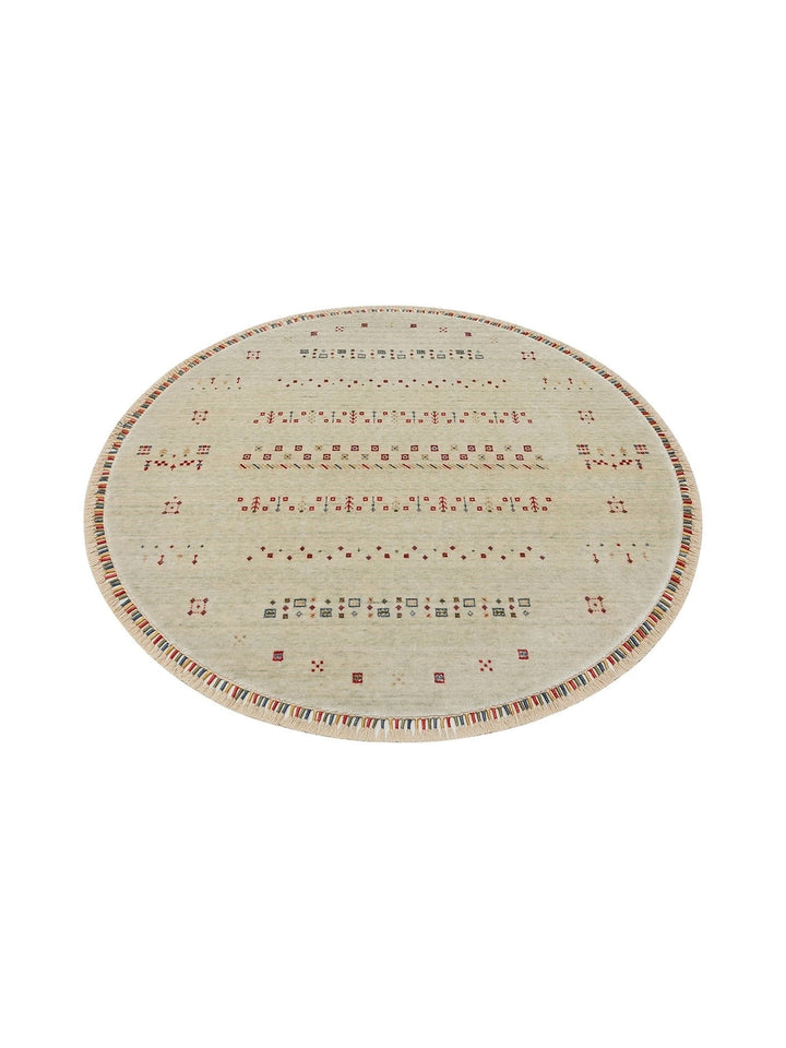 Oushak Carnaval %100 natürlich, leicht zu reinigen, handgefertigter TENCEL™ moderner Uşak-Teppich 06 BEIGE Q