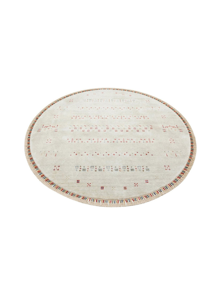 Oushak Carnaval %100 natürlich, leicht zu reinigen, handgefertigter TENCEL™ moderner Uşak-Teppich 06 BEIGE Q