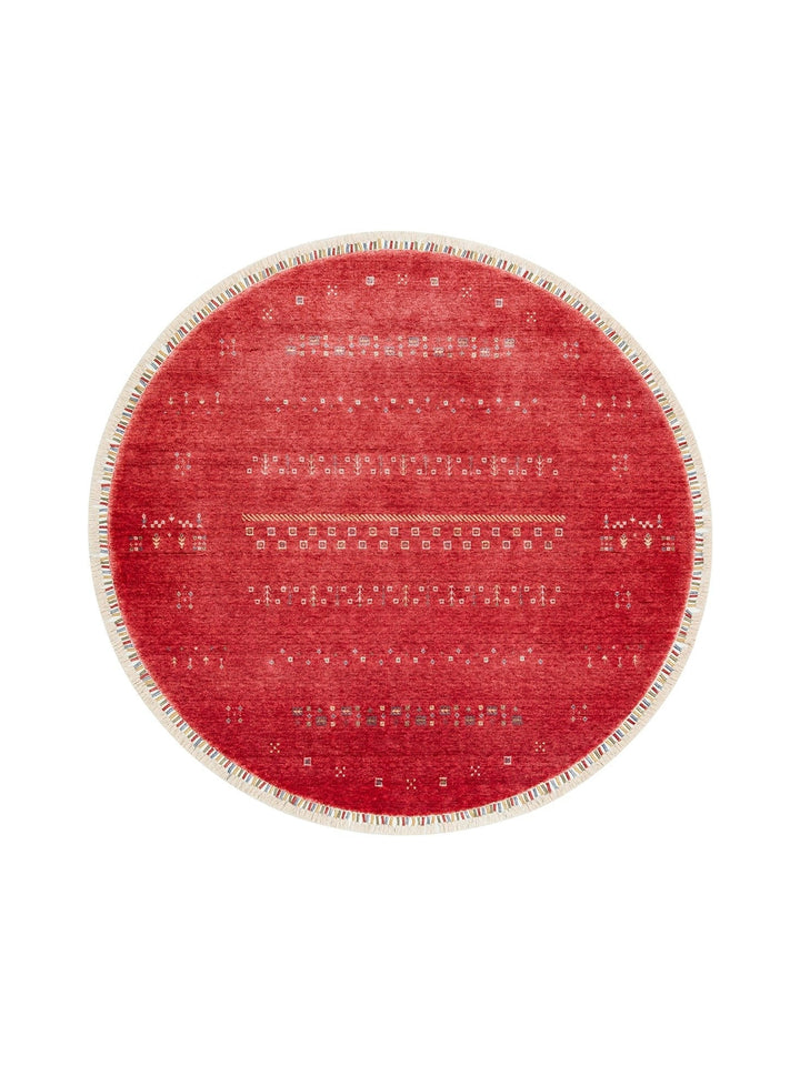 Oushak Carnaval %100 natürlich, leicht zu reinigen, handgefertigter TENCEL™ moderner Uşak-Teppich 06 RED Q