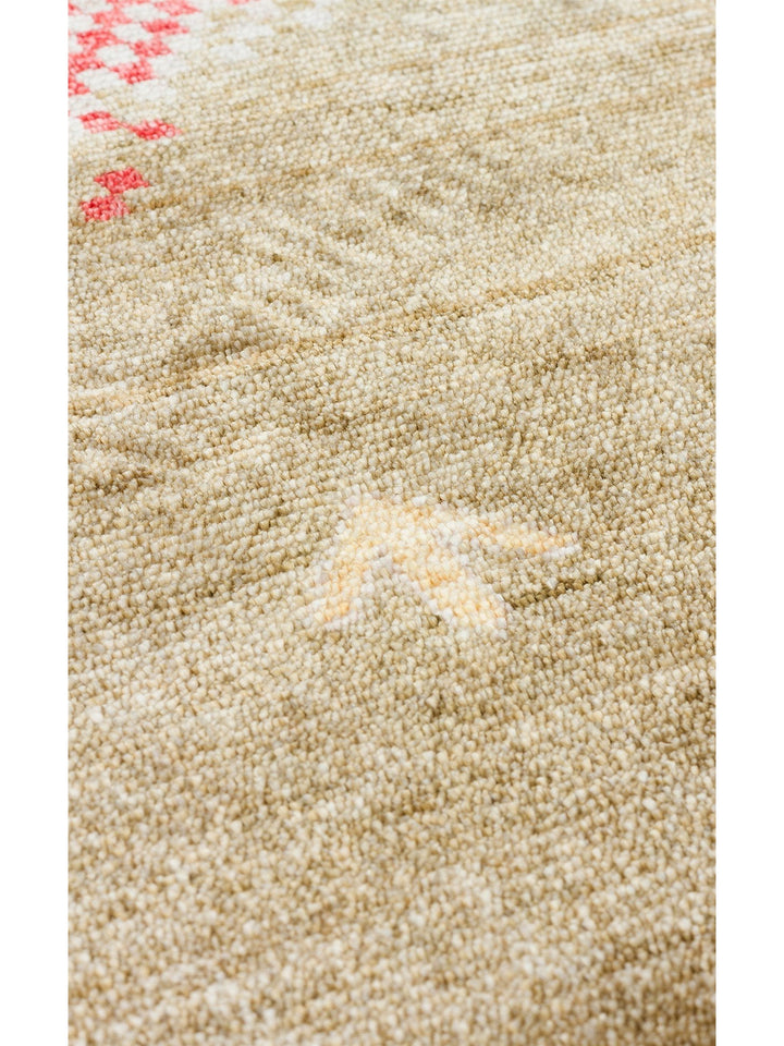 Oushak Carnaval Tapis Uşak Moderne TENCEL™ 100 % Naturel, Facile à Nettoyer, Fait Main 07 BEIGE AUTUMN Q