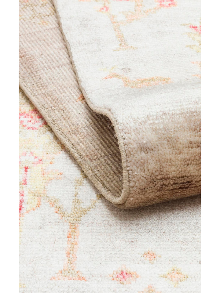 Oushak Carnaval %100 natürlich, leicht zu reinigen, handgefertigter TENCEL™ moderner Uşak-Teppich 08 BEIGE AUTUMN