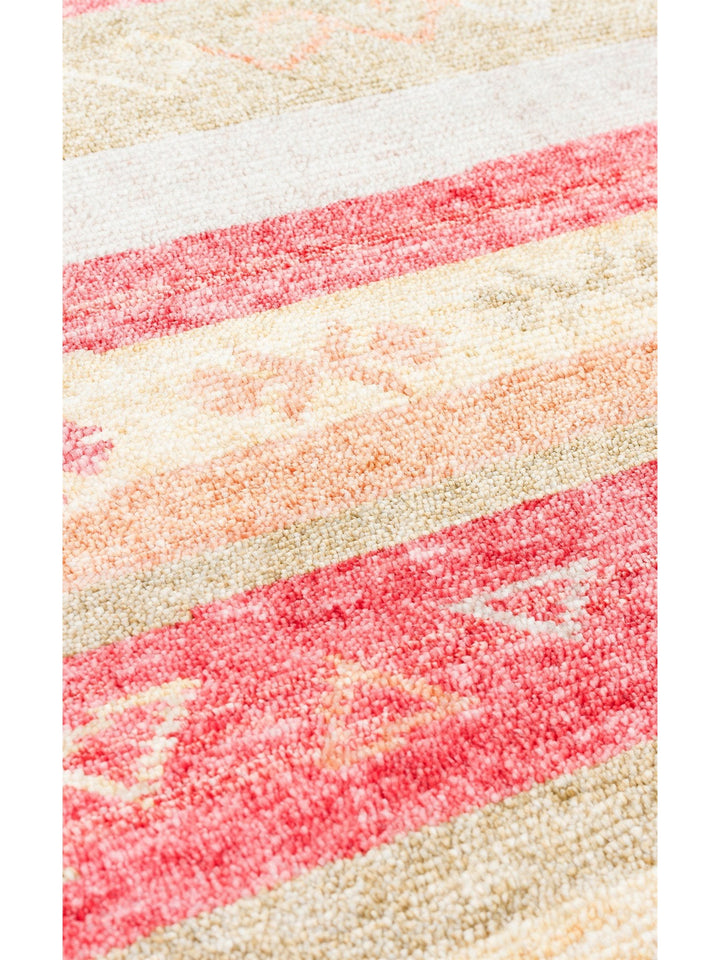 Oushak Carnaval Tapis Uşak Moderne TENCEL™ 100 % Naturel, Facile à Nettoyer, Fait Main 12 RED AUTUMN