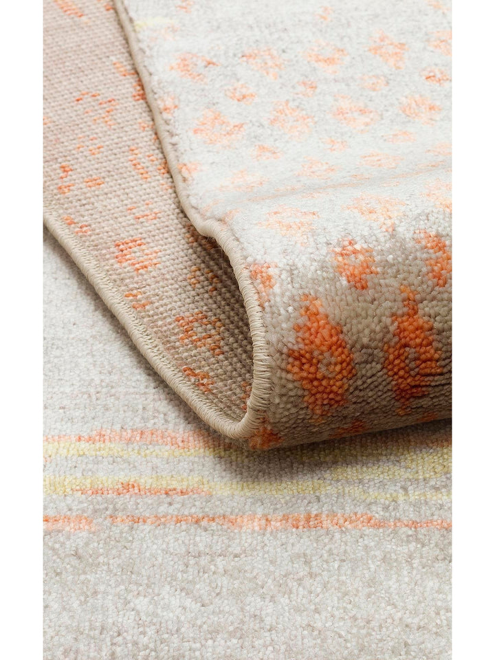 Oushak Carnaval Tapis Uşak Moderne TENCEL™ 100 % Naturel, Facile à Nettoyer, Fait Main 15 BEIGE AUTUMN