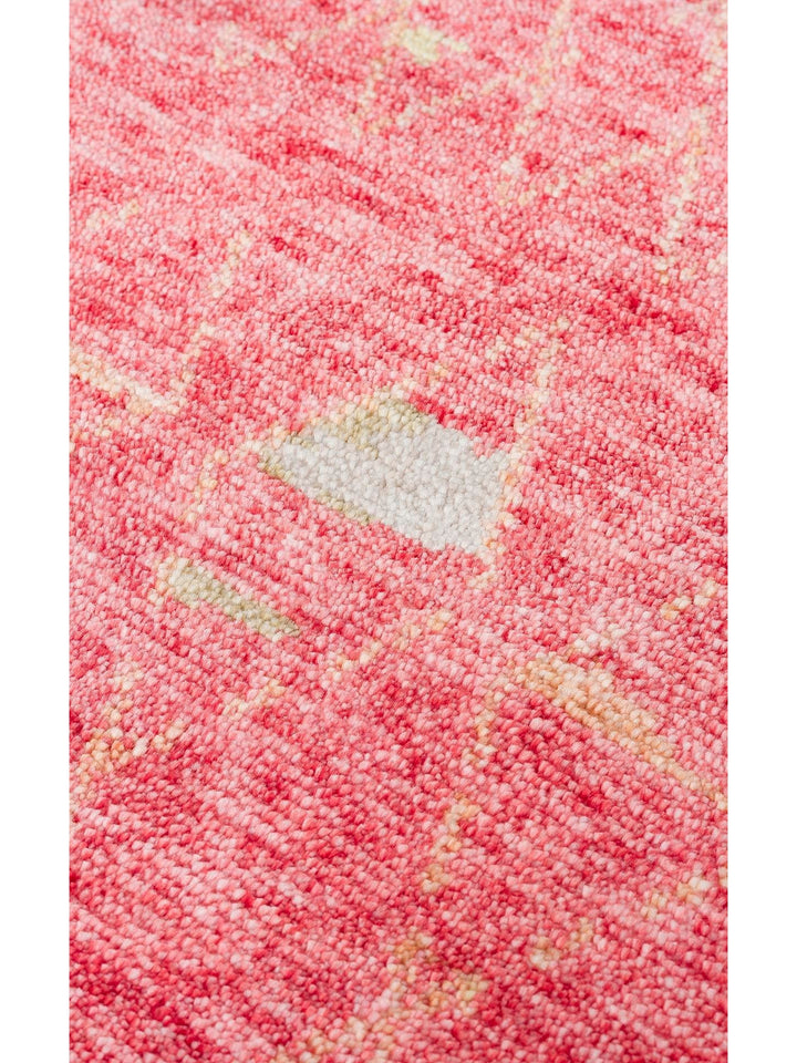 Oushak Carnaval 100 % naturel, facile à nettoyer, fabriqué à la main avec TENCEL™, tapis moderne d'Uşak ZR 15 RED AUTUMN