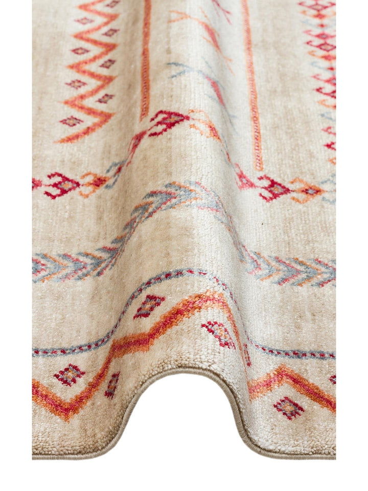 Oushak Carnaval 100 % naturel, facile à nettoyer, fabriqué à la main avec TENCEL™, tapis moderne d'Uşak 20 LIGHT MULTY