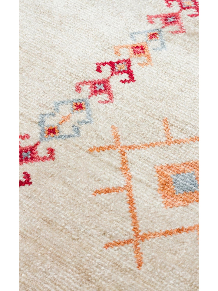 Oushak Carnaval 100 % naturel, facile à nettoyer, fabriqué à la main avec TENCEL™, tapis moderne d'Uşak 20 LIGHT MULTY