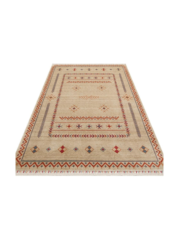 Oushak Carnaval 100 % naturel, facile à nettoyer, fabriqué à la main avec TENCEL™, tapis moderne d'Uşak 20 LIGHT MULTY