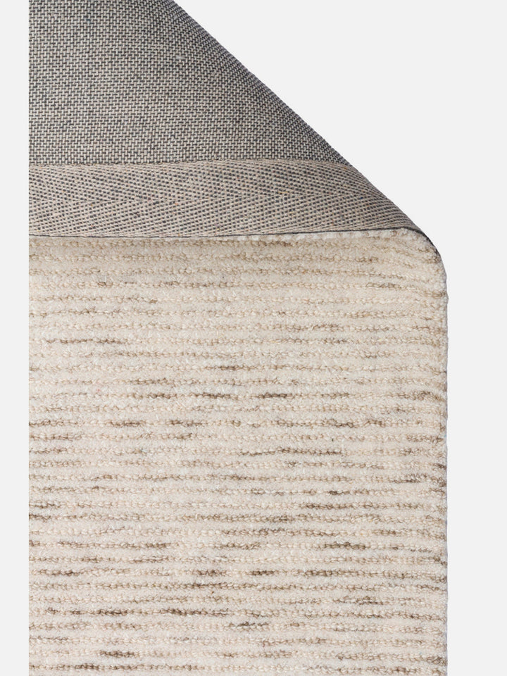 Vienna Series Wool and Cotton Blend Handwoven Rug LIGHT NATURAL