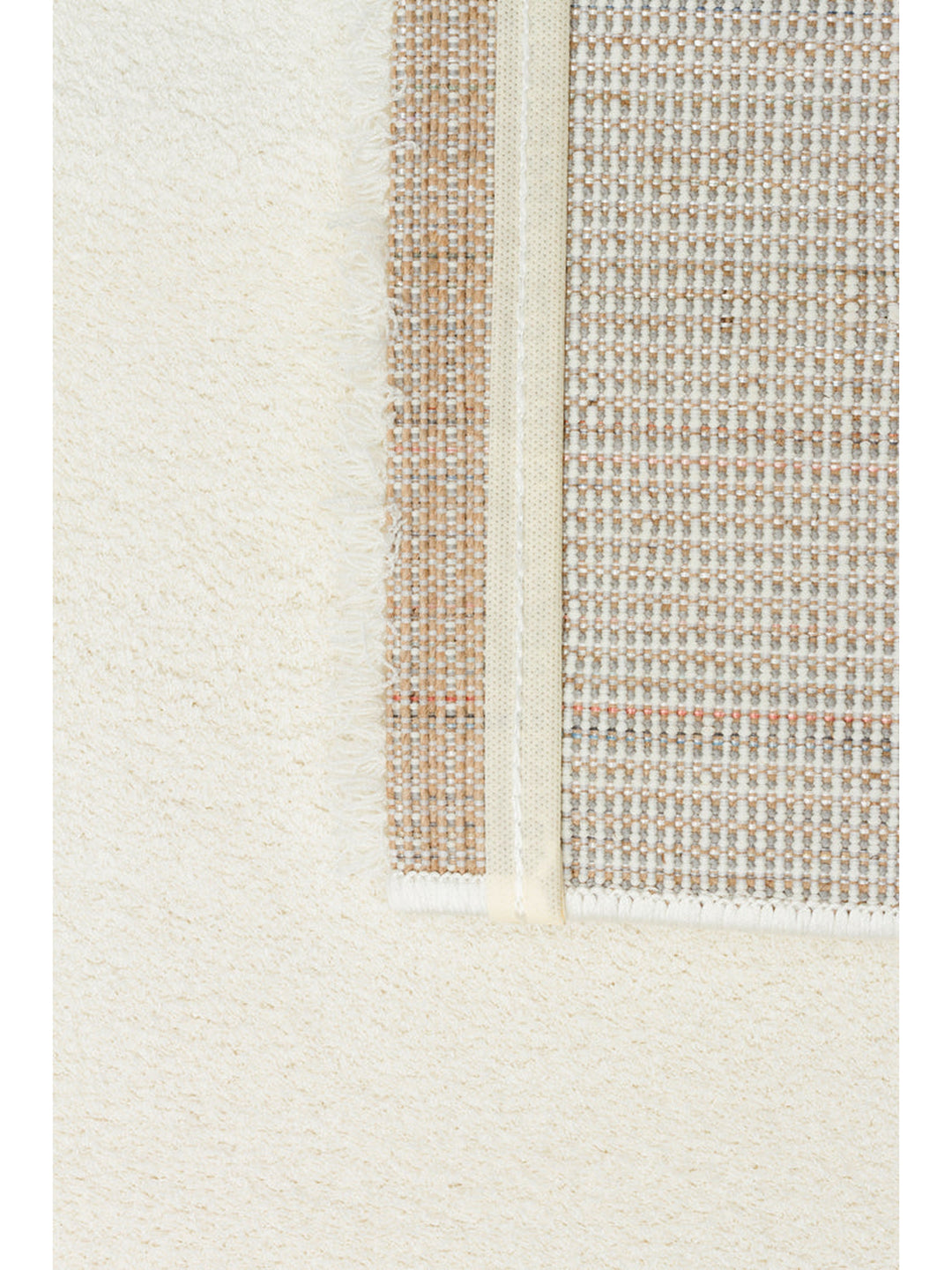 Peace Hav Toz Vermez Yumuşak Tuşeli Zarif Shaggy Halı 01 WHITE