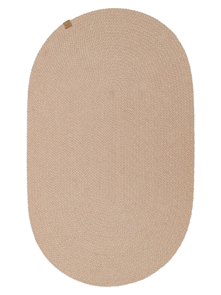 Cancun Renkli Jüt Görünümlü Hasır Örgü Halı 18 BEIGE - Carpetdocia