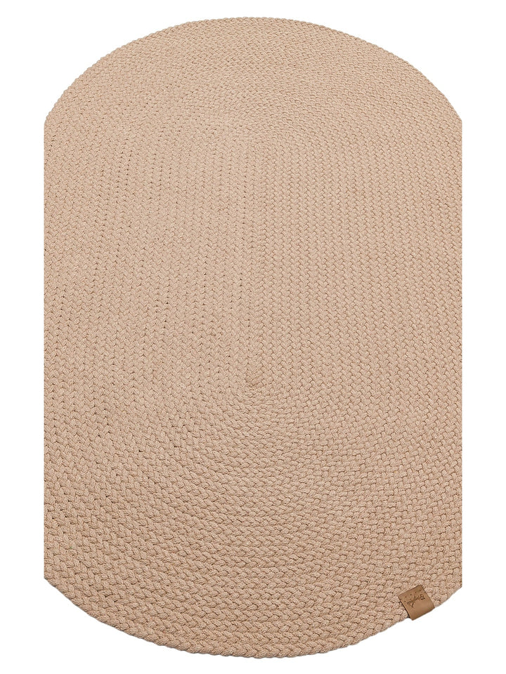 Cancun Renkli Jüt Görünümlü Hasır Örgü Halı 18 BEIGE - Carpetdocia