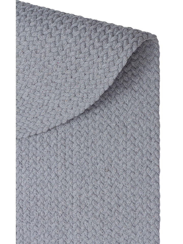 Cancun Renkli Jüt Görünümlü Hasır Örgü Halı 18 GREY - Carpetdocia