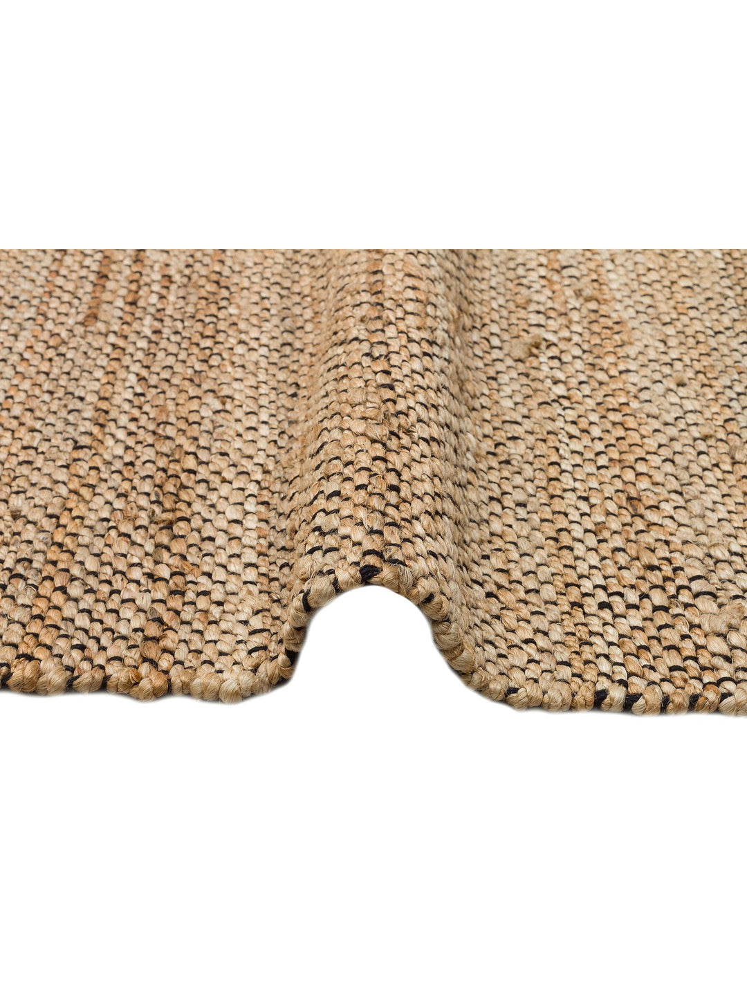 Crown Jüt %100 Naturel El Dokuma Oturma Odası Koridor Antre Mutfak Balkon Hasır Halı 07 NATURAL BLAC - Carpetdocia