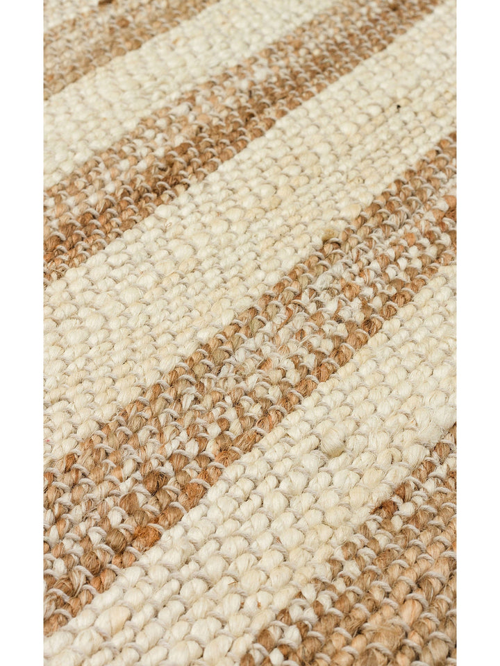 Crown Jüt %100 Naturel El Dokuma Oturma Odası Koridor Antre Mutfak Balkon Hasır Halı 11 NATWHIXW - Carpetdocia