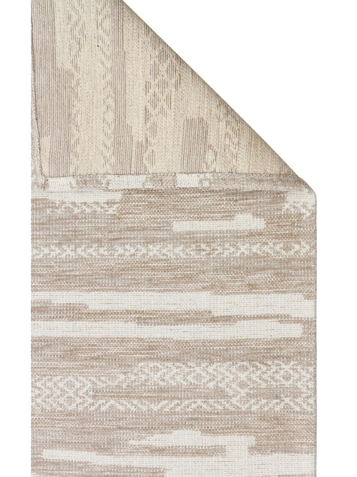 Didim Kaymaz Tabanlı Modern Oturma Odası Salon Koridor Mutfak İnce Dokuma Halı 01 CREAM - Carpetdocia