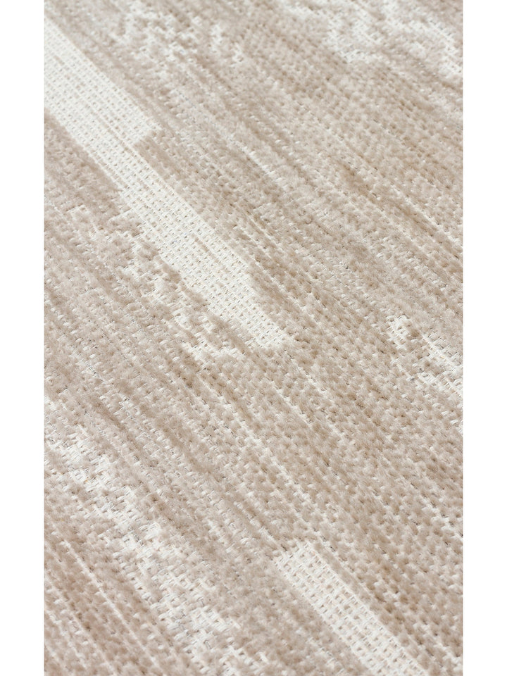 Didim Kaymaz Tabanlı Modern Oturma Odası Salon Koridor Mutfak İnce Dokuma Halı 01 CREAM - Carpetdocia