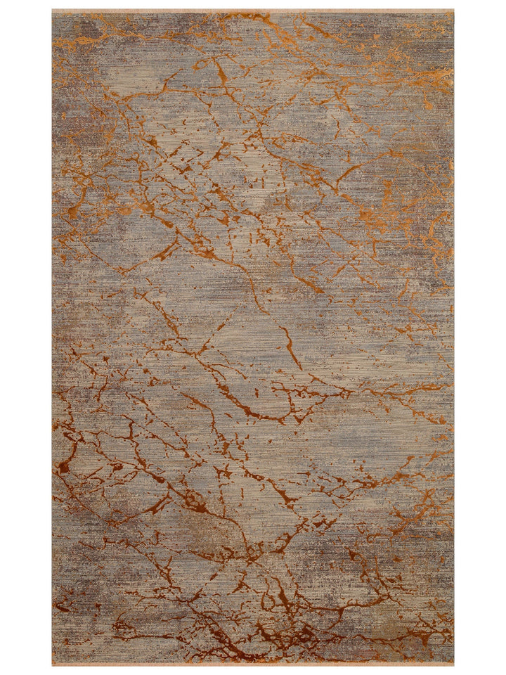 Göreme Serisi Yüksek Alçak Dokulu Yüksek Kaliteli Sık Dokuma Modern Salon Halısı 01 COPPER - Carpetdocia