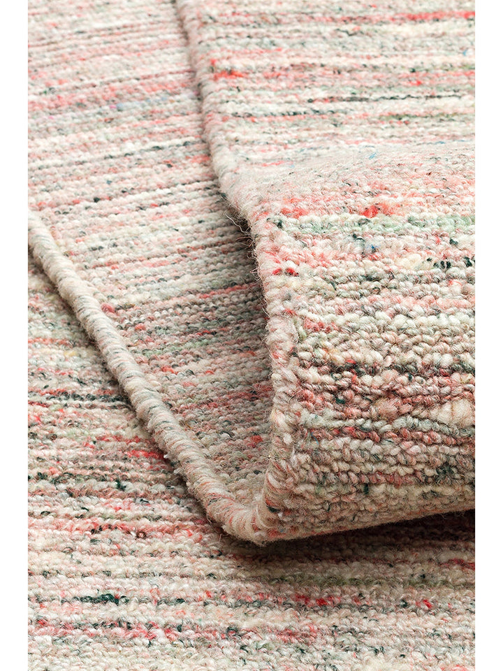 Helsinki Serisi %100 Naturel Yün ve Viskon El Dokuma Modern İskandinav Salon Oturma Odası Halı ROSE - Carpetdocia