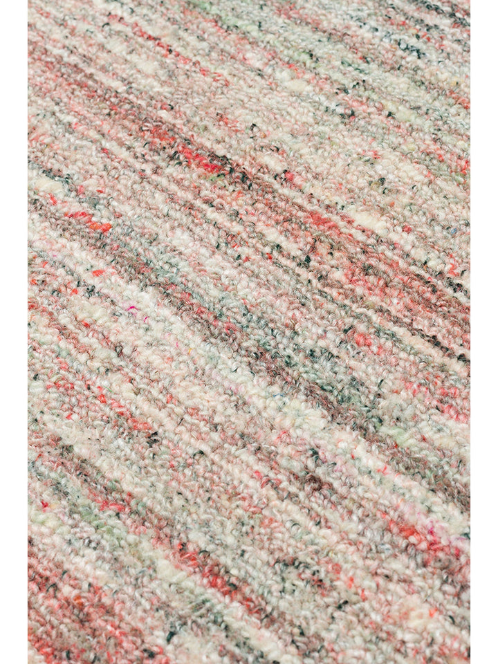 Helsinki Serisi %100 Naturel Yün ve Viskon El Dokuma Modern İskandinav Salon Oturma Odası Halı ROSE - Carpetdocia