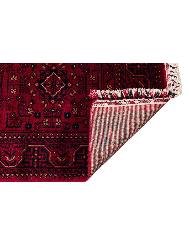 Kabil Afgan Yağcıbedir Desenli El Emeğiyle Özel Tezgahlarda Üretilen Tensel Uşak Halısı 960 RED - Carpetdocia
