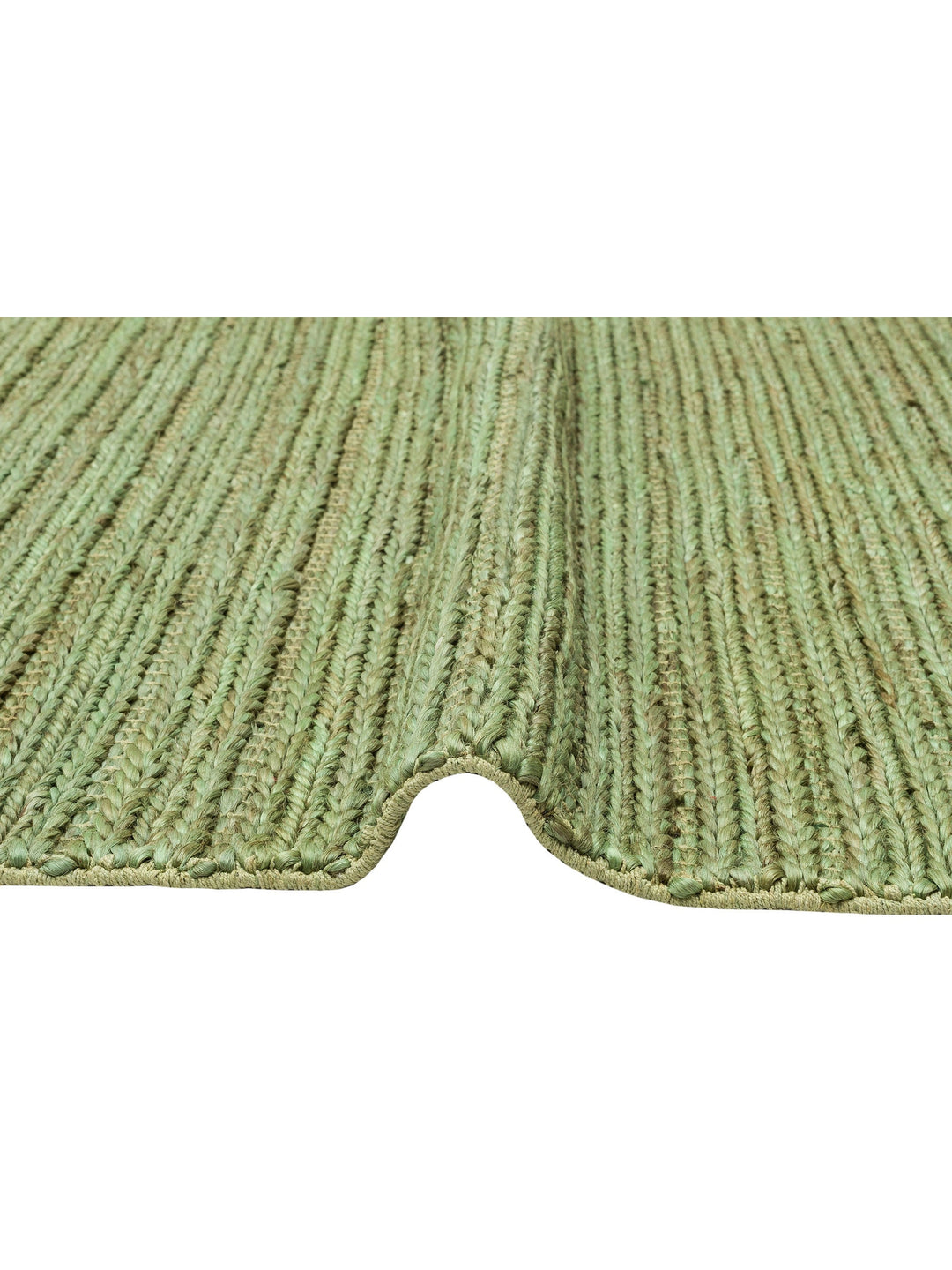 Knit Jüt Farklı Örgü Dokusuna Sahip El Dokuma Naturel Jüt Hasır Halı TRIPLE GREEN XW - Carpetdocia
