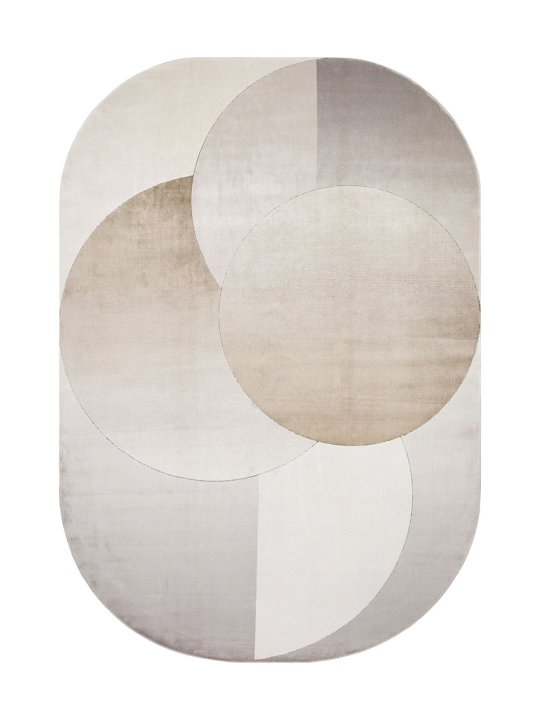 Monza Geometrik Desenli Yüksek Kalite Sık Dokuma Parlak Modern Salon Halısı 06 CREAM GOLD - Carpetdocia