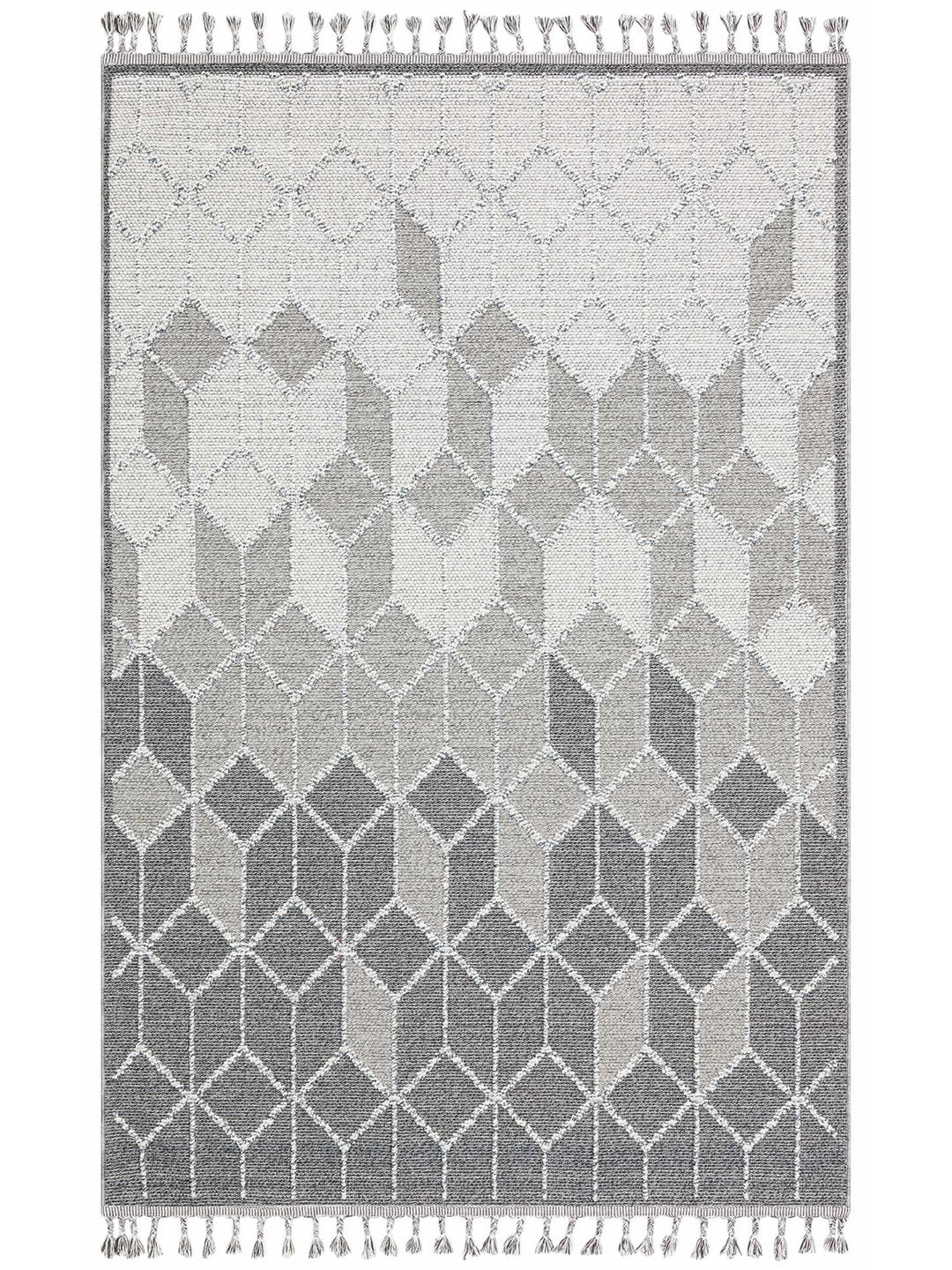 Ole Serisi Hasır Dokuma Oturma Odası Salon Koridor Antre Mutfak Modern İskandinav Halı 03 GREY - Carpetdocia