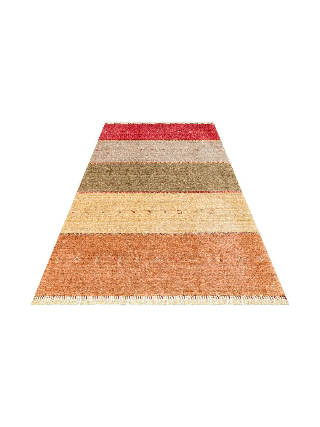 Oushak Carnaval %100 Naturel Kolay Temizlenir El Emeğiyle Üretilen Tensel Modern Uşak Halısı 11 RED - Carpetdocia