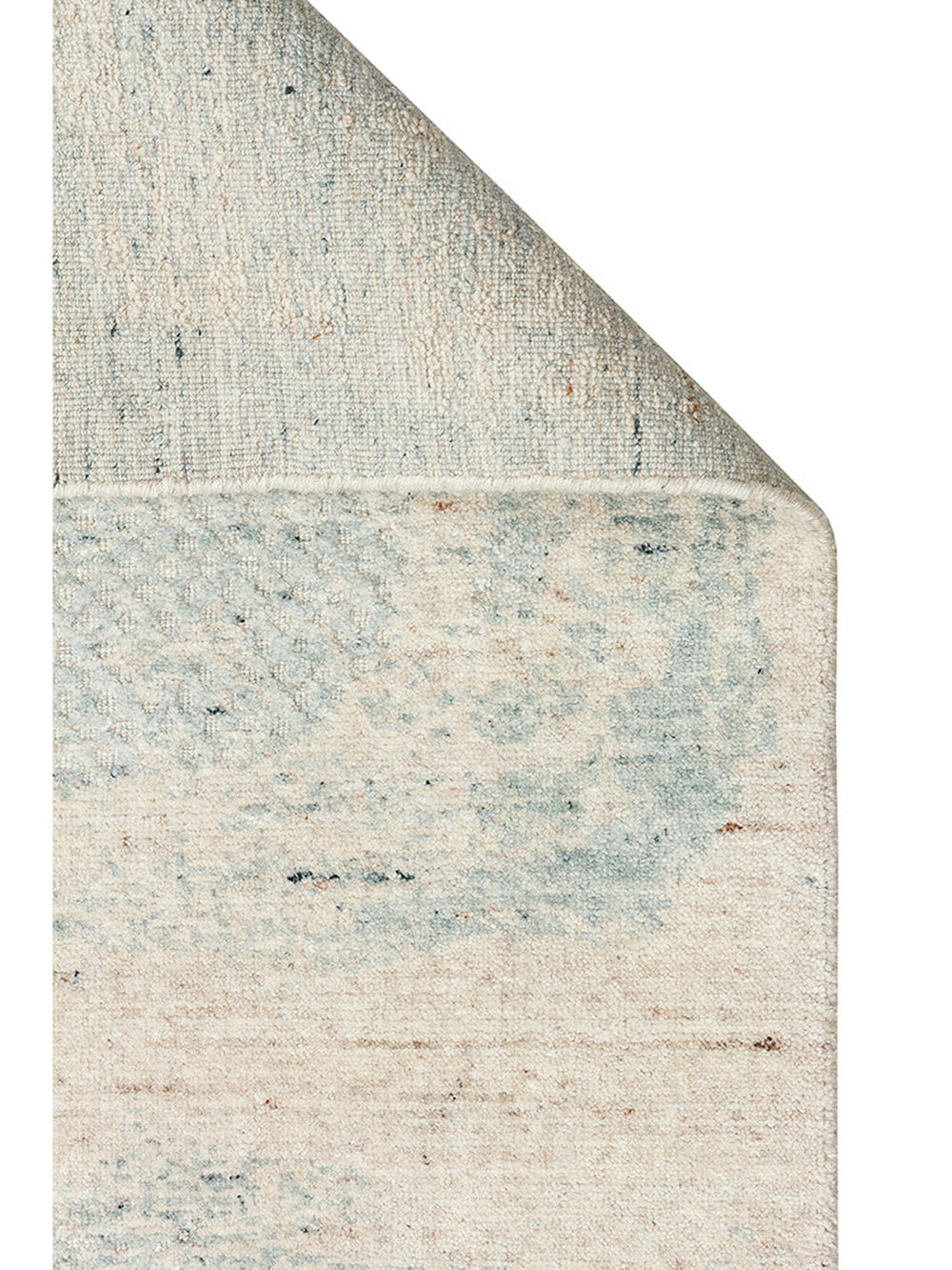 Palette Serisi %100 Naturel Yün Viskon Pamuk El Dokuma İskandinav Salon Oturma Odası Halı BEIGE TEAL - Carpetdocia