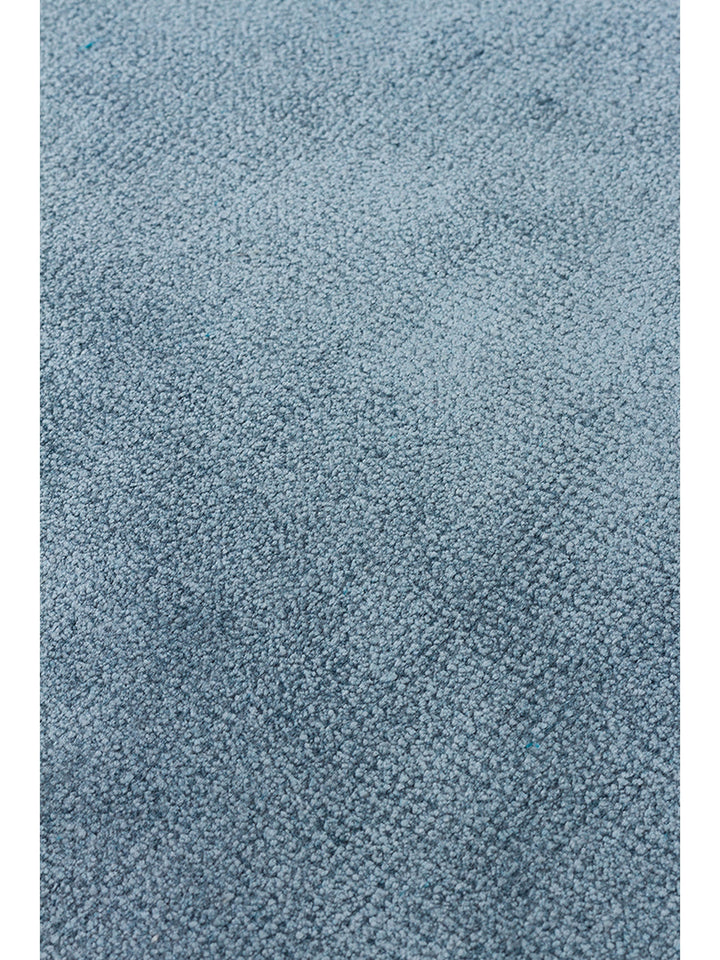Queen Serisi %100 Naturel Viskon Parlak Modern El Emeğiyle Üretilen Salon Oturma Odası Halı NBLUE - Carpetdocia