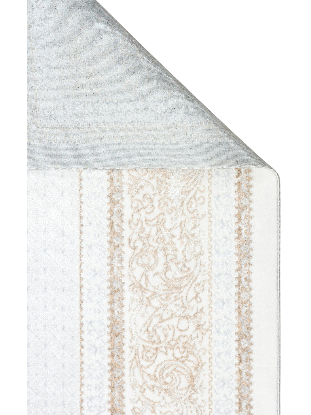 Smooth Yıkanabilir Kaymaz Parlak Oturma Odası Salon Koridor İnce Dokuma Modern Halı 102 BEIGE XW - Carpetdocia