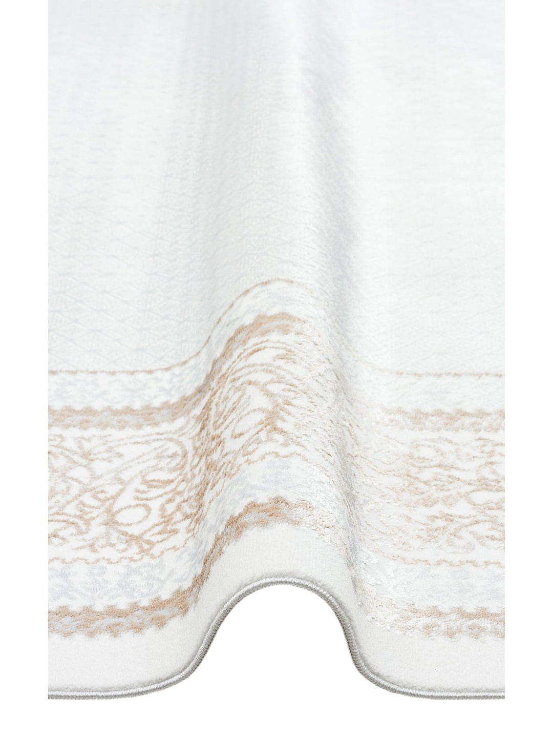 Smooth Yıkanabilir Kaymaz Parlak Oturma Odası Salon Koridor İnce Dokuma Modern Halı 102 BEIGE XW - Carpetdocia