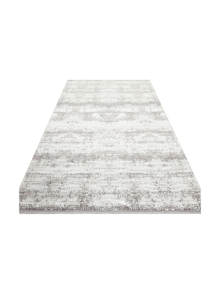 Smooth Yıkanabilir Kaymaz Parlak Oturma Odası Salon Koridor İnce Dokuma Modern Halı 112 GREY - Carpetdocia