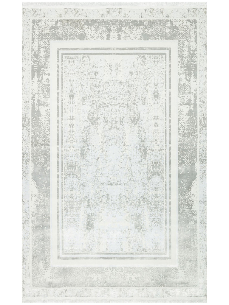 Smooth Washable Non-Slip Shiny Living Room Hallway Thin Woven Modern Carpet 17 SILVER XW 