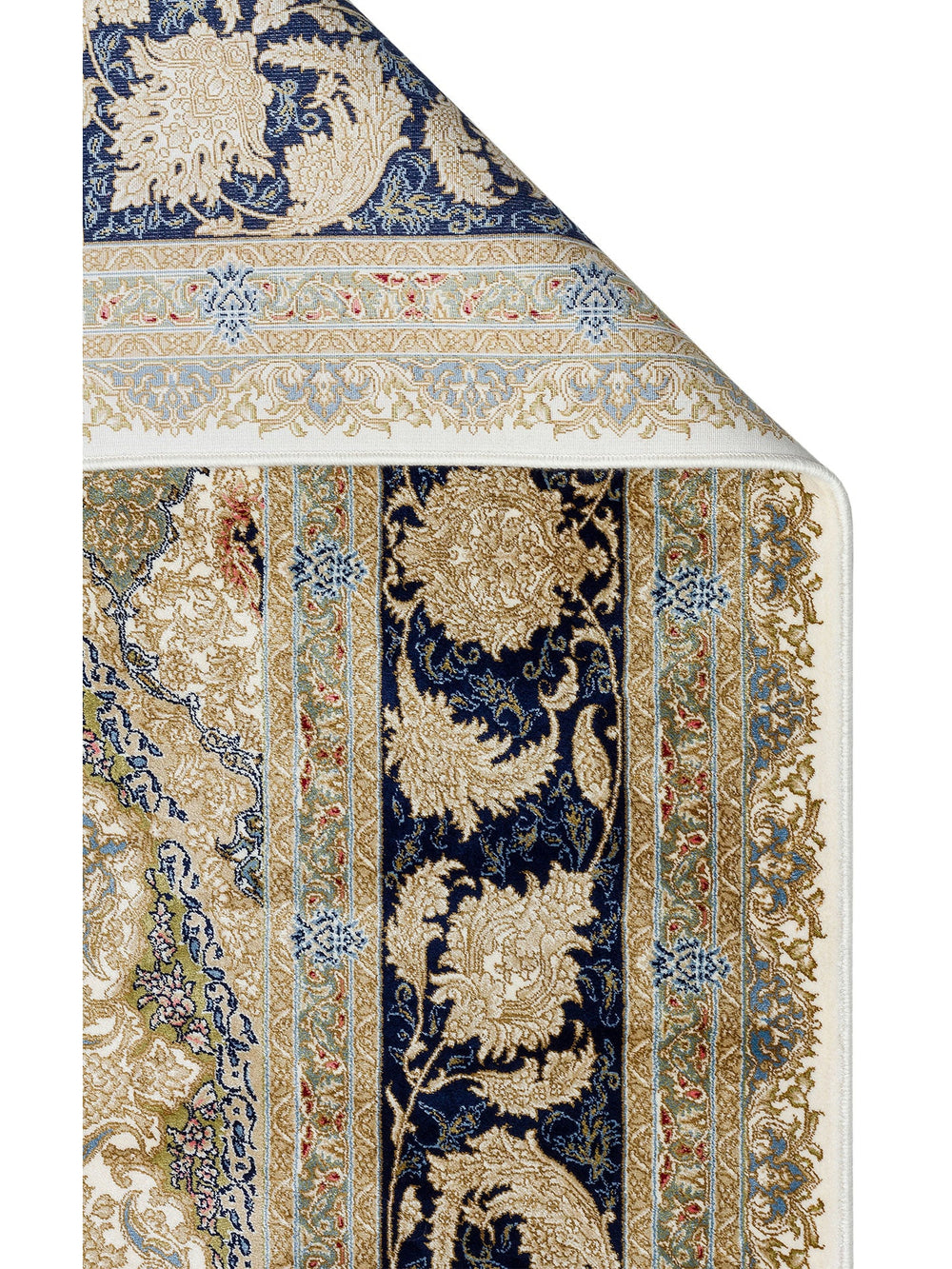 Topkapı Serisi Yüksek Kalite Sık Dokuma Klasik Desenli Özel Işıltılı Salon Halısı 04 CREAM - Carpetdocia