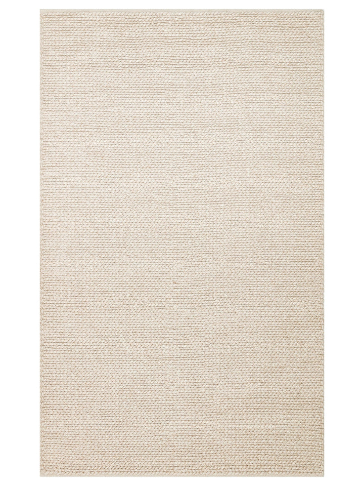Woolstar %100 Naturel Kazak Desenli Salon Oturma Odası Koridor Antre El Dokuma Örgü Halı BEIGE - Carpetdocia