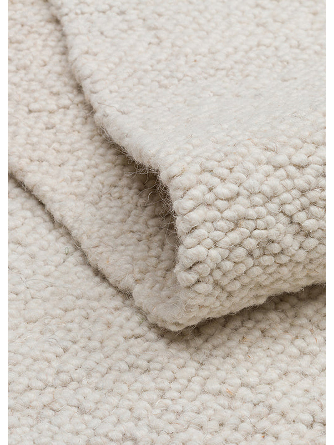 Agra Series Wool Polyester and Cotton Blend Handwoven Rug IVORY