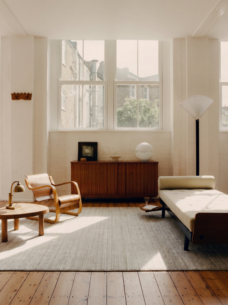 Amore Series 100% Natural Banana Silk Viscose and Cotton Blend Handwoven Living Room Carpet BEIGE