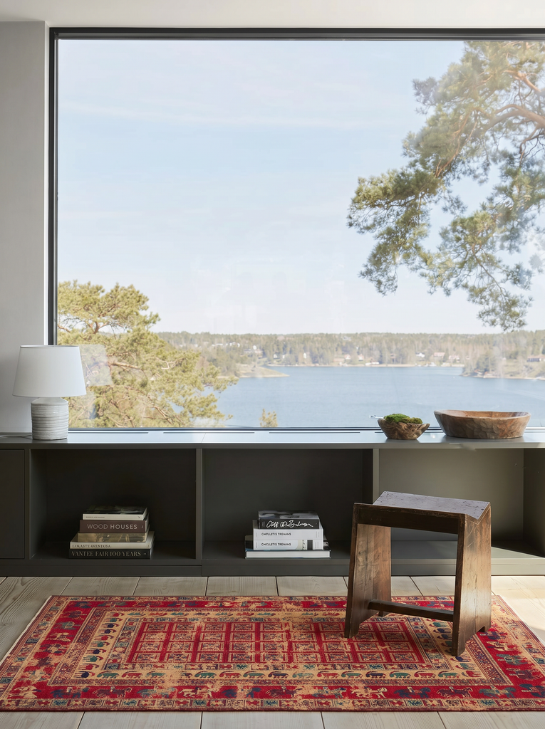 Göbeklitepe Series Handmade Black Loom Carpet Made with 100% New Zealand Wool Featuring Anatolian Motifs 08REDV