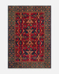 Tapis artisanal à métier noir de la série Göbeklitepe, fabriqué à la main avec de la laine 100 % Nouvelle-Zélande et orné de motifs anatoliens 01NAVRD