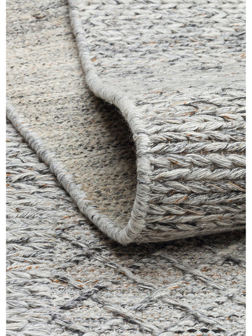 Herringbone Serisi El Dokuma Modern Etnik Salon Oturma Odası Yatak Odası Halı GREY - Carpetdocia