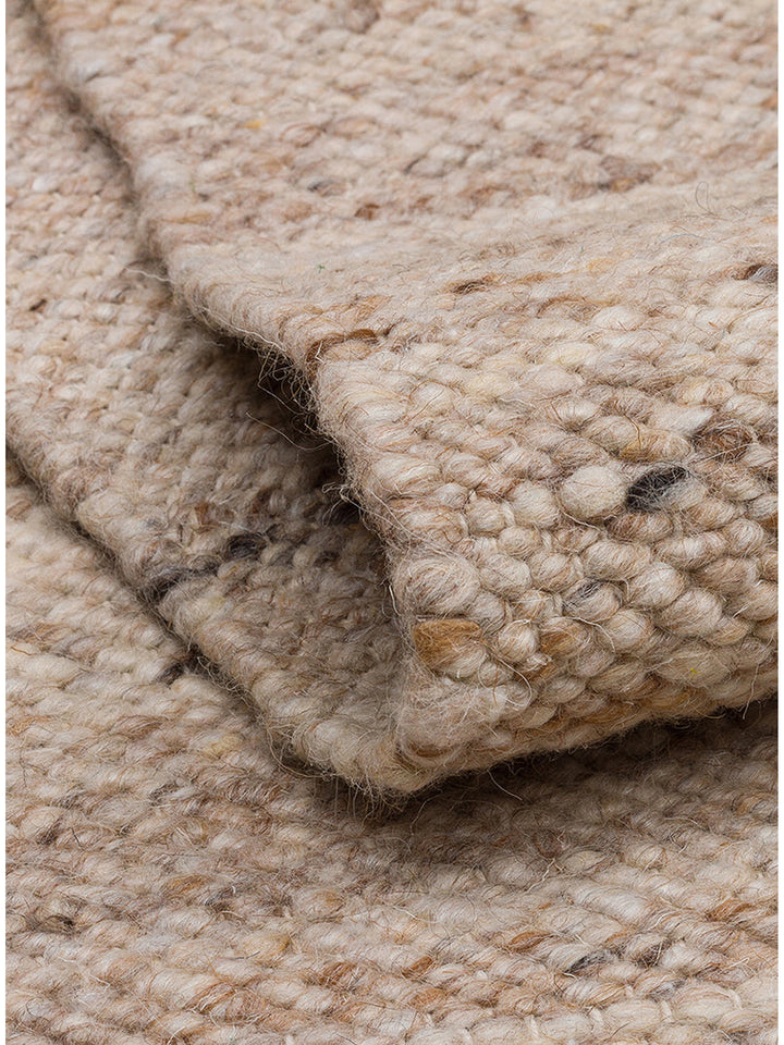 Tappeto fatto a mano della serie Jakarta in misto lana, poliestere e cotone BEIGE